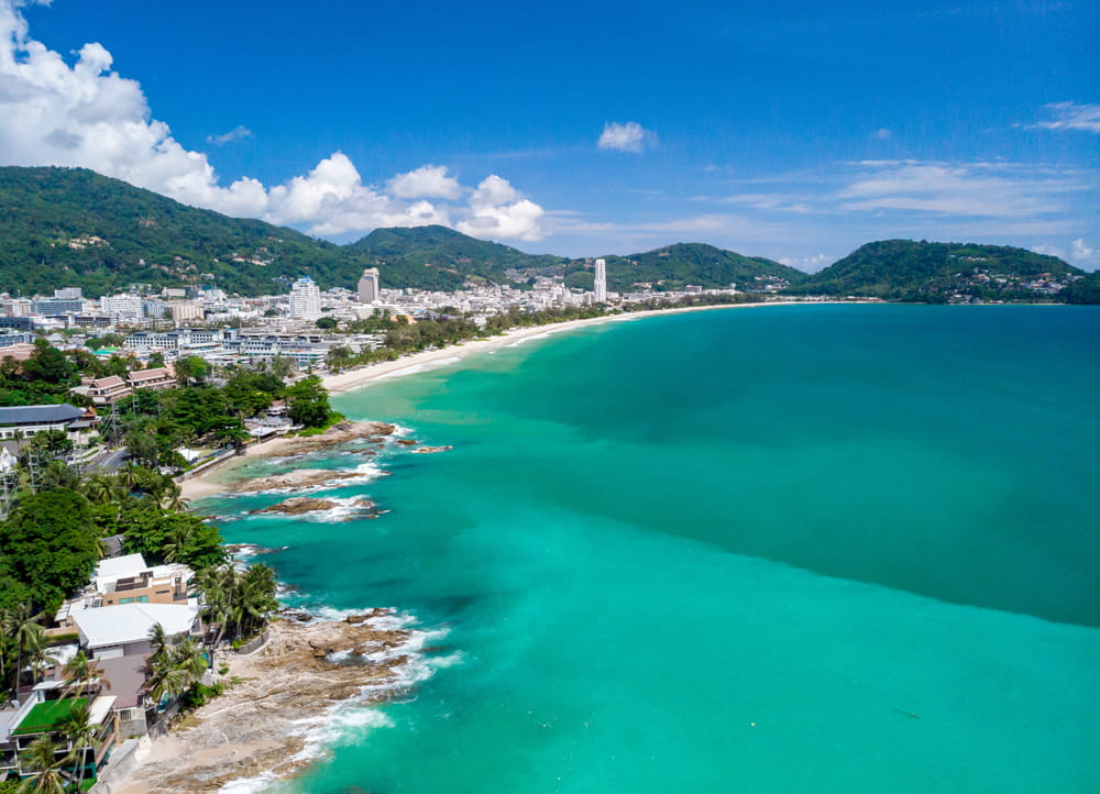 Patong Beach is busier than Kamala Beach