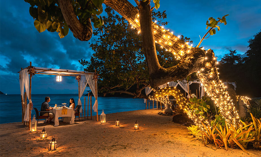 Private Beach Surf Side Mixed Grill Romantic Beach Dinner