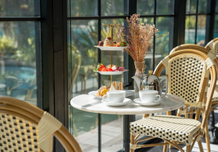 Delectable afternoon tea setup at Thai Sala Cafe