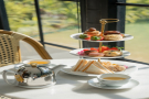 Afternoon tea with pastries and premium tea