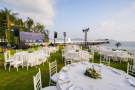 Phuket wedding reception venues with fresh lush green lawns and oceanview