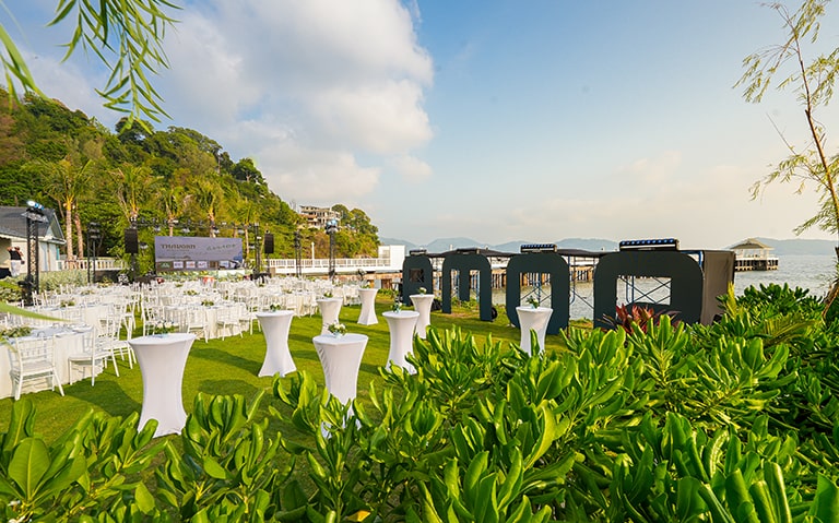 Outdoor luxury event venue in Phuket at Thavorn Beach Village Resort