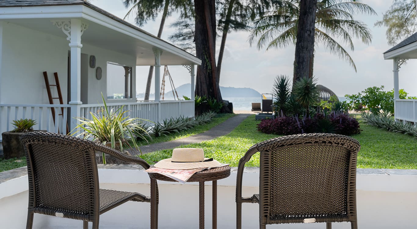 Few steps to our private beach and surrounded by Tropical Gardens