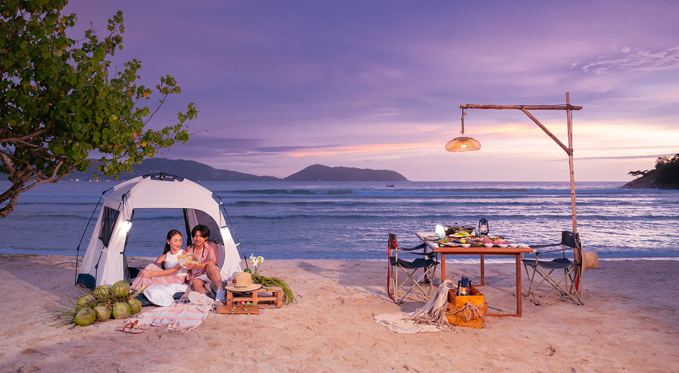 Enjoy a romantic dinner on the beach in Phuket.